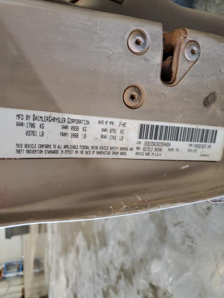 2002 Dodge Neon Es VIN: 1B3ES56C82D594834 Lot: 63857745