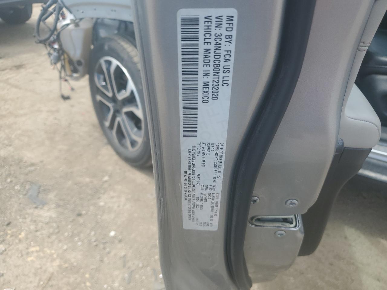 2022 Jeep Compass Limited VIN: 3C4NJDCB0NT232020 Lot: 65164665
