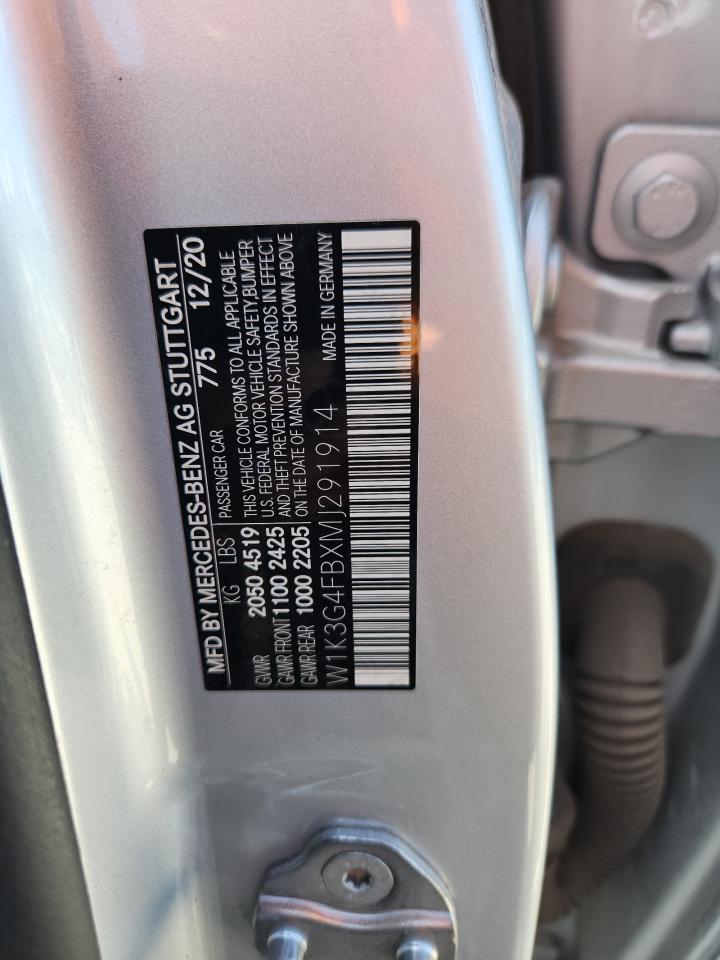 2021 Mercedes-Benz A 220 4Matic VIN: W1K3G4FBXMJ291914 Lot: 65426225