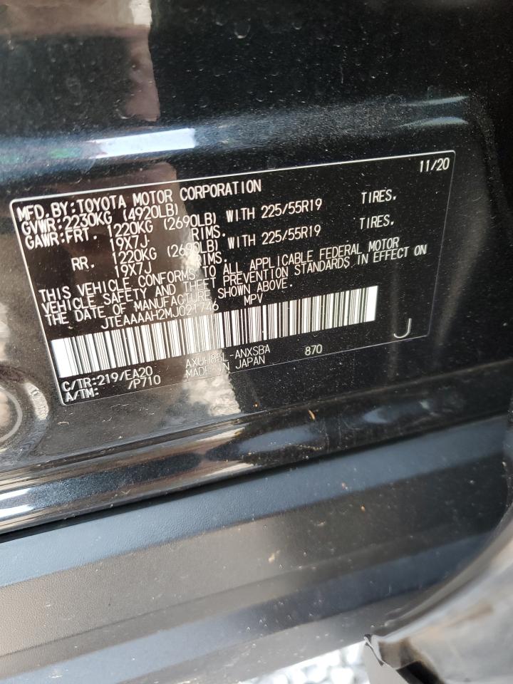 2021 Toyota Venza Le VIN: JTEAAAAH2MJ021746 Lot: 64667895