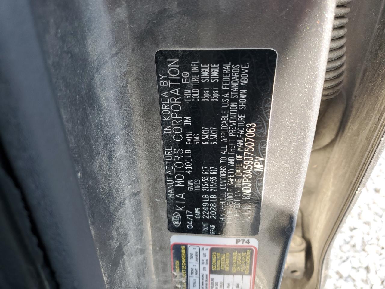 2018 Kia Soul + VIN: KNDJP3A59J7507063 Lot: 64592465