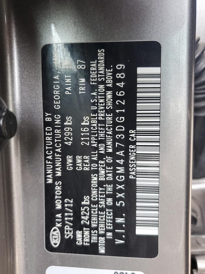 2013 Kia Optima Lx VIN: 5XXGM4A73DG126489 Lot: 64445995
