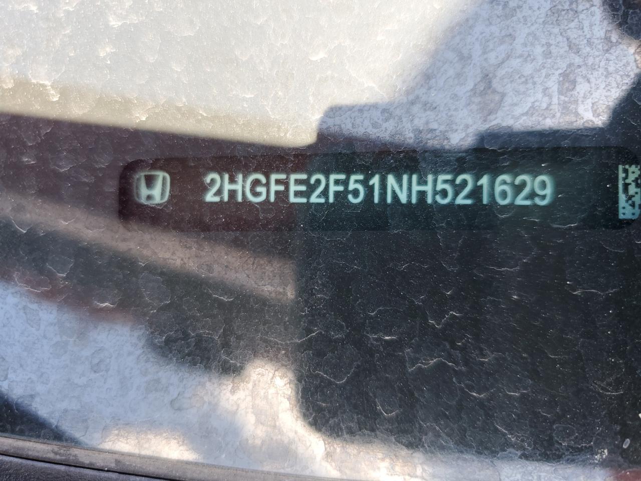 2022 Honda Civic Sport VIN: 2HGFE2F51NH521629 Lot: 63710915