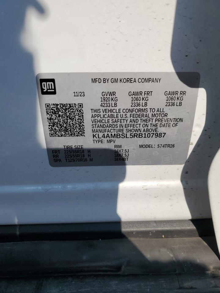 2024 Buick Encore Gx Preferred VIN: KL4AMBSL5RB107987 Lot: 63753245
