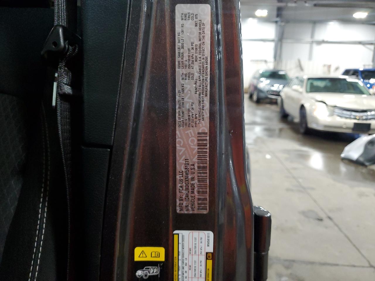 2021 Jeep Wrangler Unlimited Sport VIN: 1C4HJXDGXMW581011 Lot: 64847735