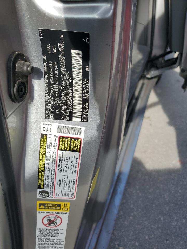 2015 Toyota Sienna Le VIN: 5TDKK3DC9FS560551 Lot: 64053695