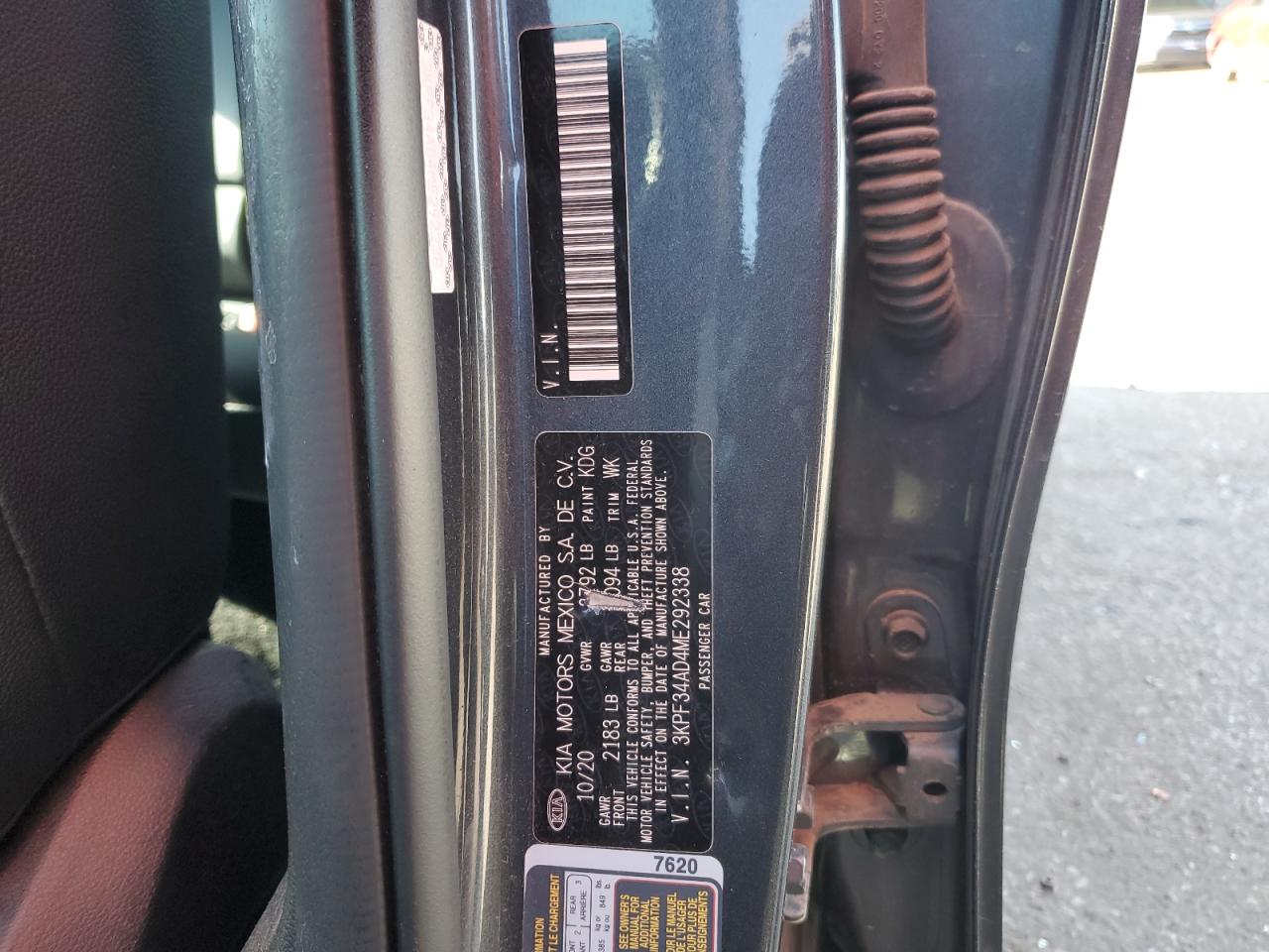 2021 Kia Forte Gt Line VIN: 3KPF34AD4ME292338 Lot: 63799365