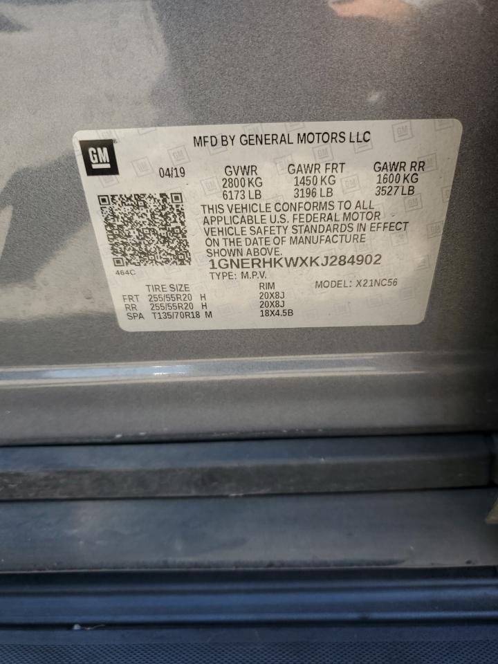 2019 Chevrolet Traverse Lt VIN: 1GNERHKWXKJ284902 Lot: 66912145