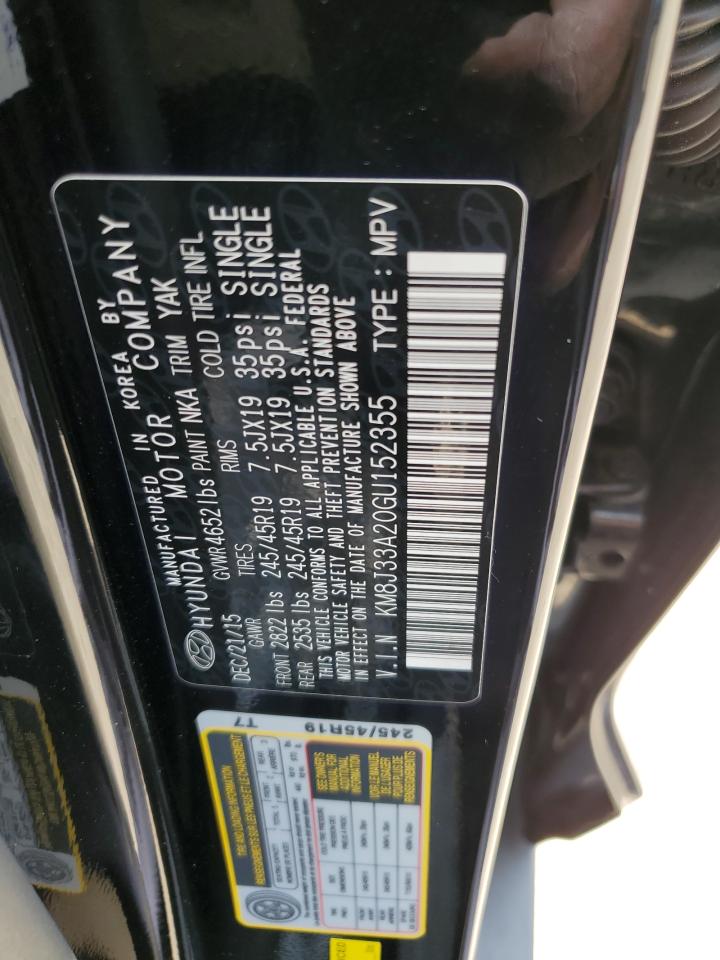 km8j33a20gu152355 KM8J33A20GU152355 2016 Hyundai Tucson Limited