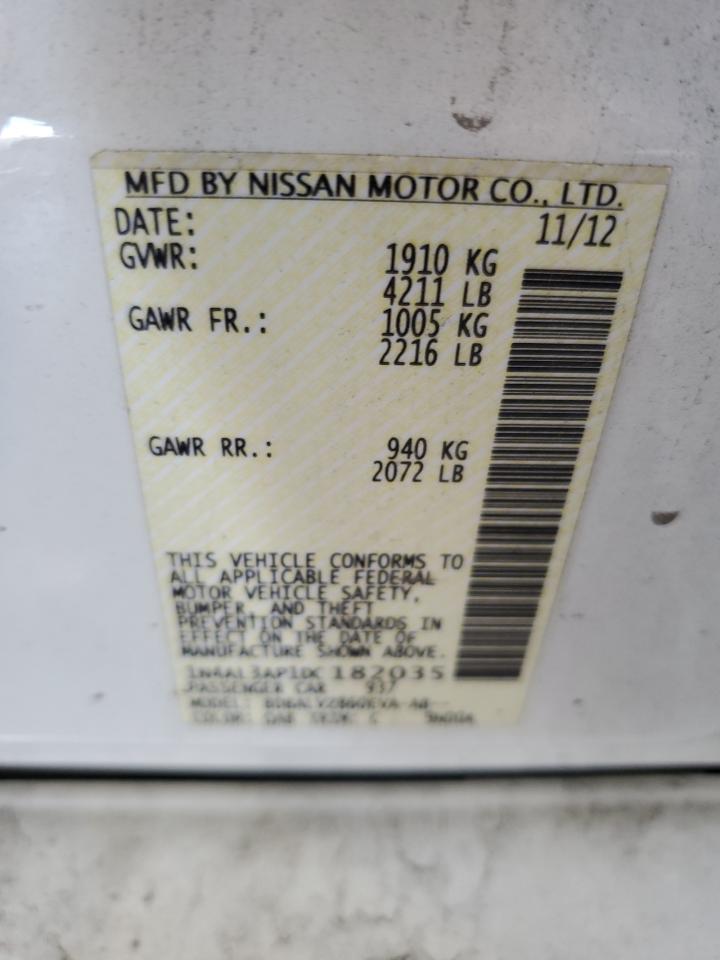 2013 Nissan Altima 2.5 VIN: 1N4AL3AP1DC182035 Lot: 65201485