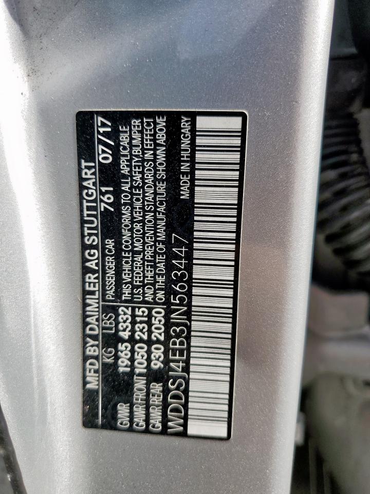 2018 Mercedes-Benz Cla 250 VIN: WDDSJ4EB3JN563447 Lot: 65138225