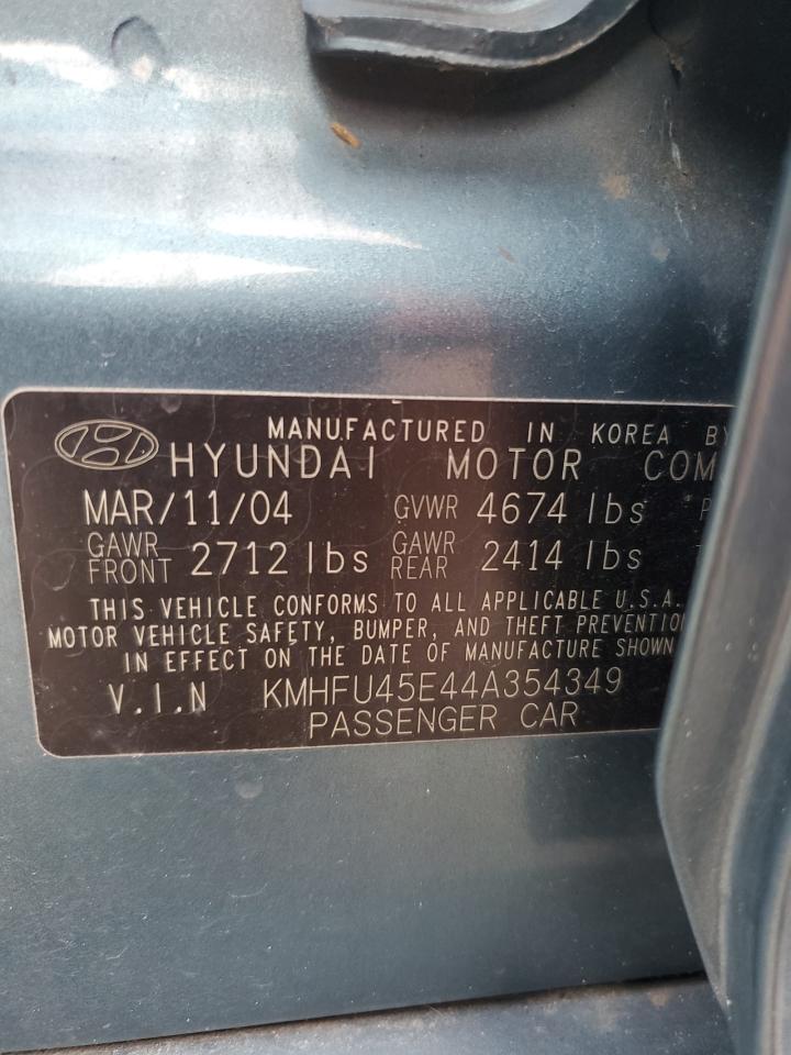 2004 Hyundai Xg 350 VIN: KMHFU45E44A354349 Lot: 64640605