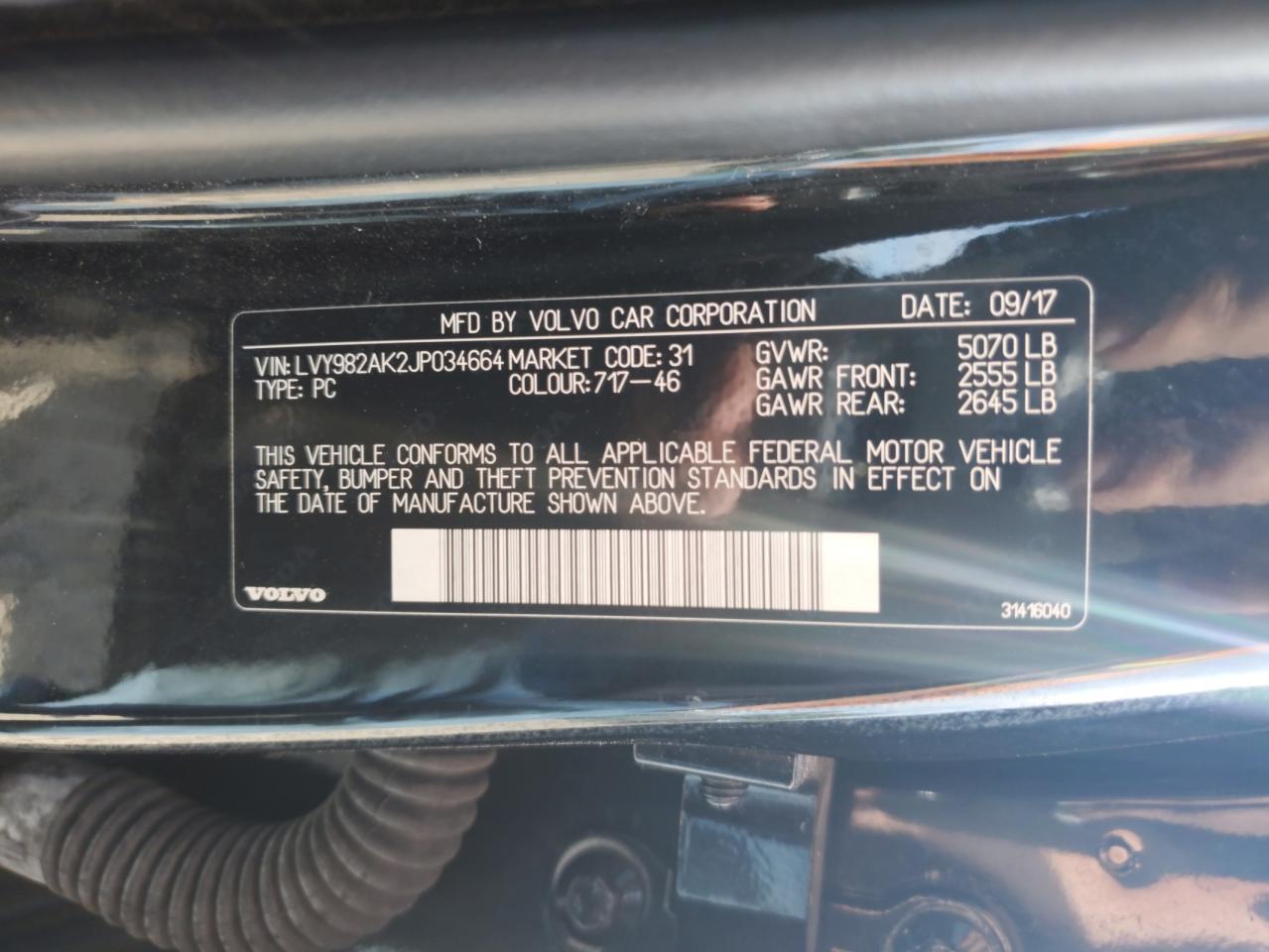 2018 Volvo S90 T5 Momentum VIN: LVY982AK2JP034664 Lot: 64124445