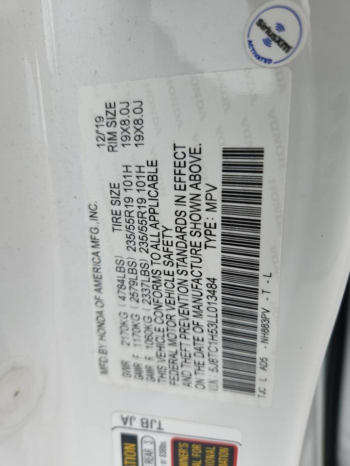 2020 Acura Rdx Technology VIN: 5J8TC1H53LL013484 Lot: 63341415