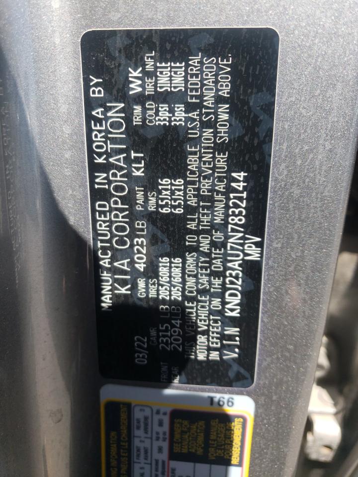 2022 Kia Soul Lx VIN: KNDJ23AU7N7832144 Lot: 62403835