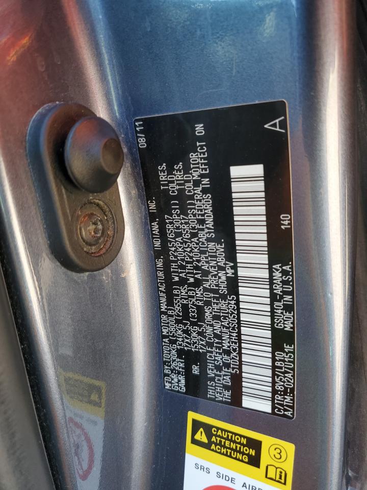 5TDZK3EH4CS052945 2012 Toyota Highlander Base