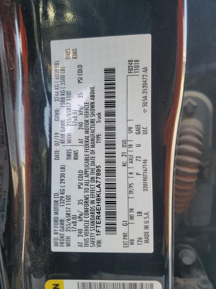 2019 Ford Ranger Xl VIN: 1FTER4EH8KLA77895 Lot: 64643435