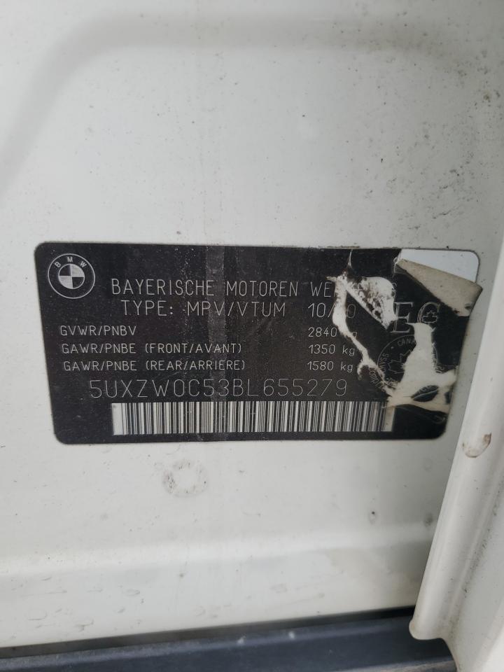 2011 BMW X5 xDrive35D VIN: 5UXZW0C53BL655279 Lot: 64374905