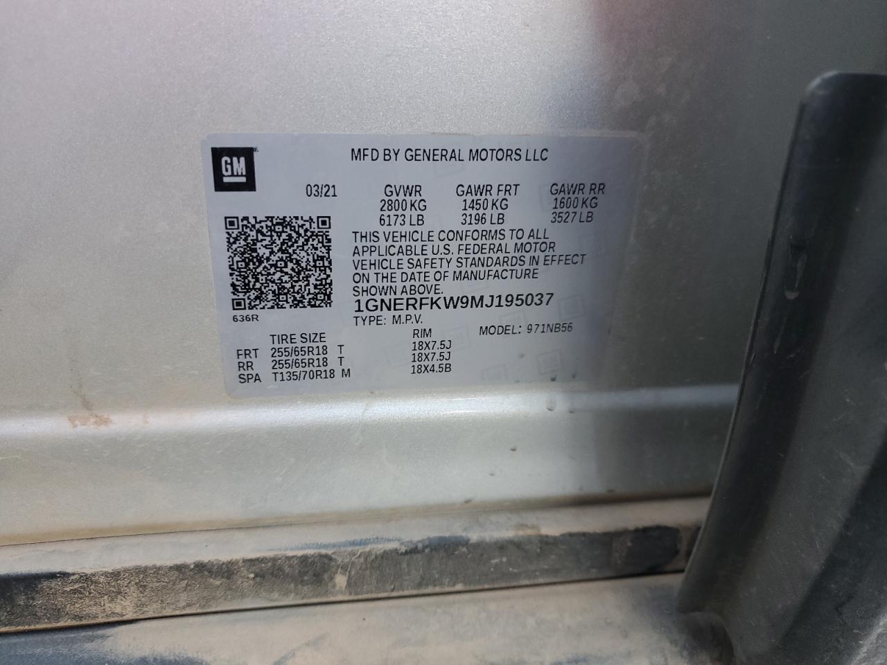 2021 Chevrolet Traverse Ls VIN: 1GNERFKW9MJ195037 Lot: 64614995