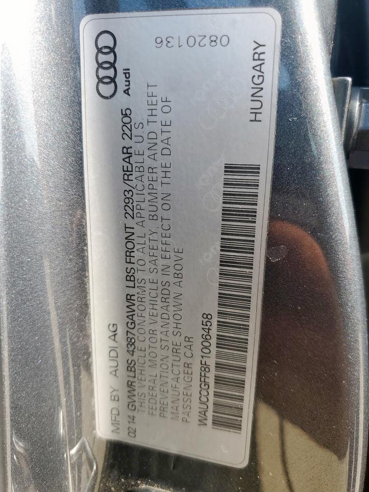2015 Audi A3 Premium Plus VIN: WAUCCGFF8F1006458 Lot: 64999845