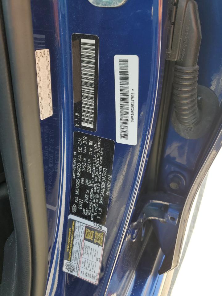 3KPF34ADXME347830 2021 Kia Forte Gt Line