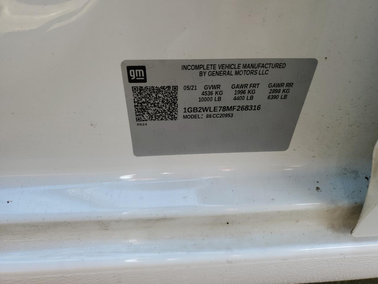 2021 Chevrolet Silverado C2500 Heavy Duty VIN: 1GB2WLE78MF268316 Lot: 62599275