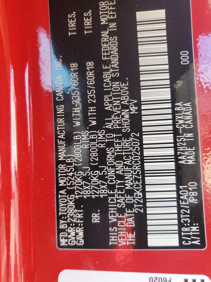 2024 Lexus Nx 350H Base VIN: 2T2GKCEZ5RC025072 Lot: 90101775