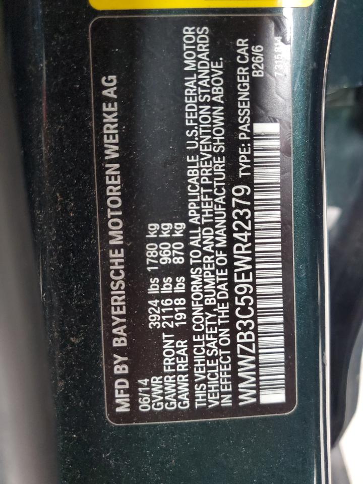 2014 Mini Cooper Countryman VIN: WMWZB3C59EWR42379 Lot: 65632295