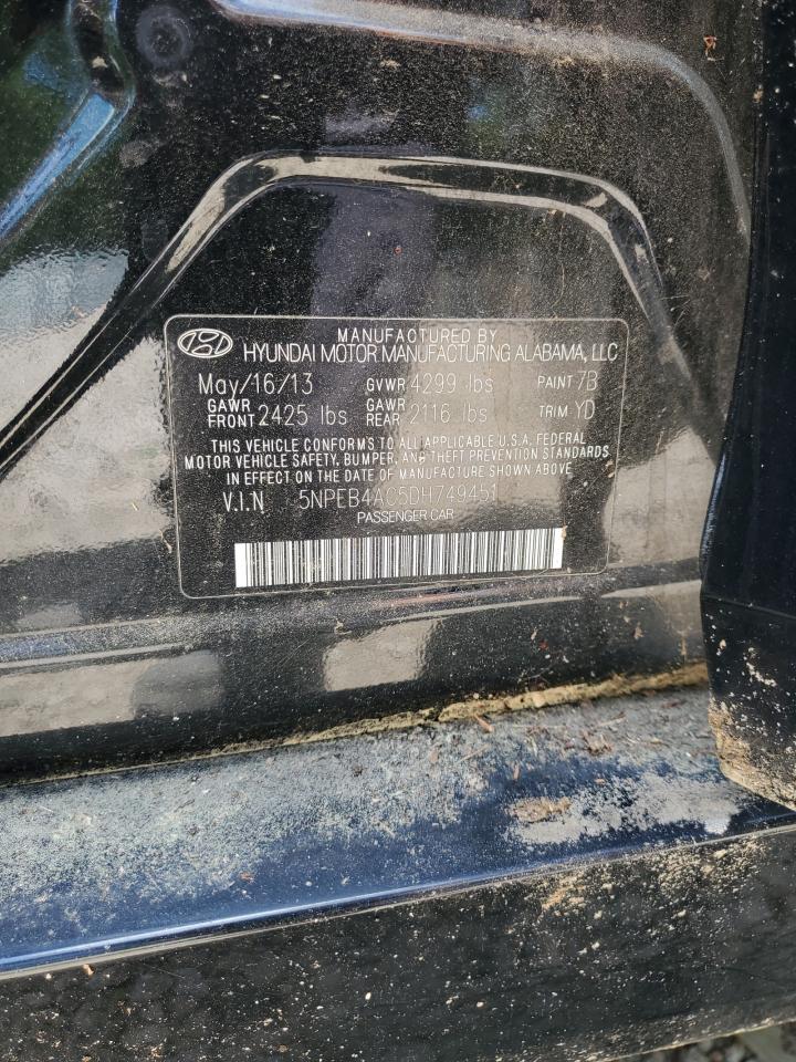 5npeb4ac5dh749451 5NPEB4AC5DH749451 2013 Hyundai Sonata Gls