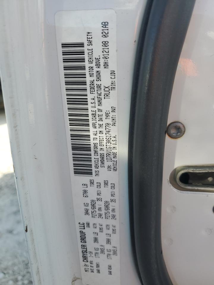 2010 Dodge Ram 1500 VIN: 1D7RV1GT3AS174770 Lot: 64273685