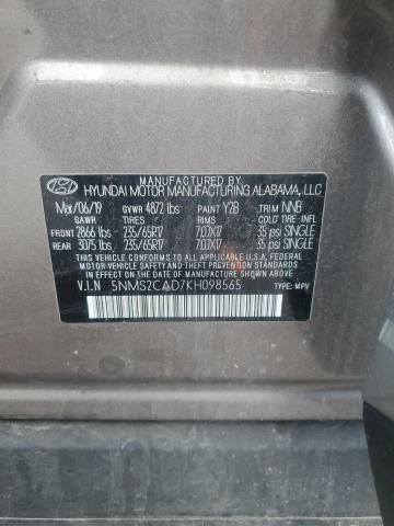 2019 HYUNDAI SANTA FE SE  