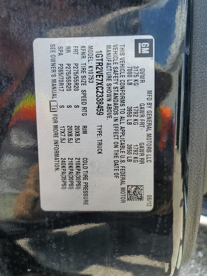 2012 GMC Sierra K1500 Sle VIN: 1GTR2VE7XCZ338459 Lot: 63563955