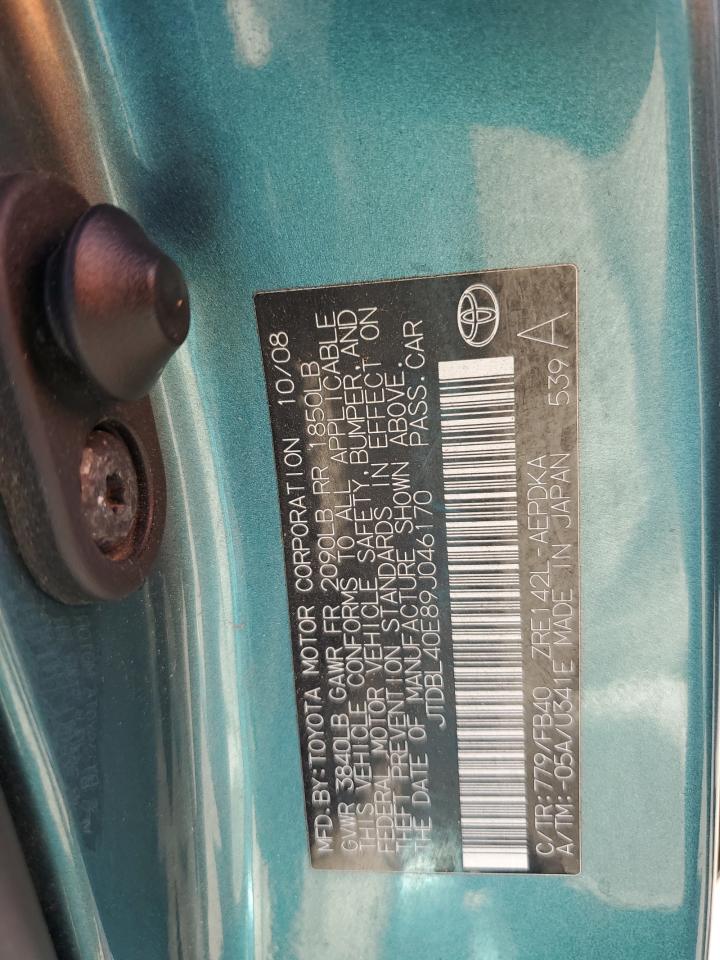 2009 Toyota Corolla Base VIN: JTDBL40E89J046170 Lot: 65189535