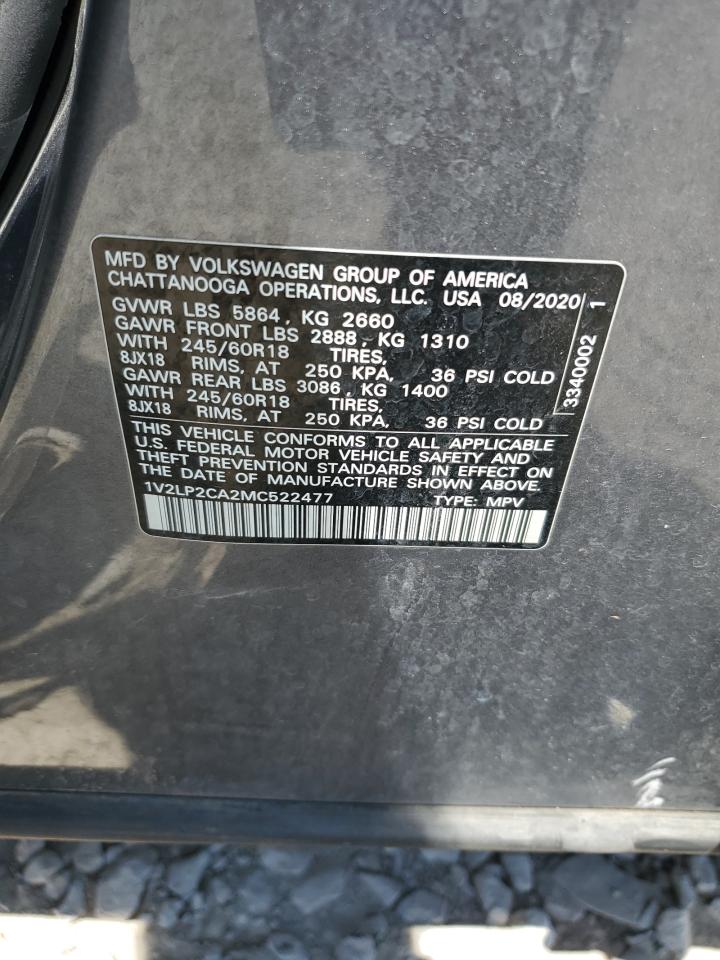 1v2lp2ca2mc522477 1V2LP2CA2MC522477 2021 Volkswagen Atlas Se