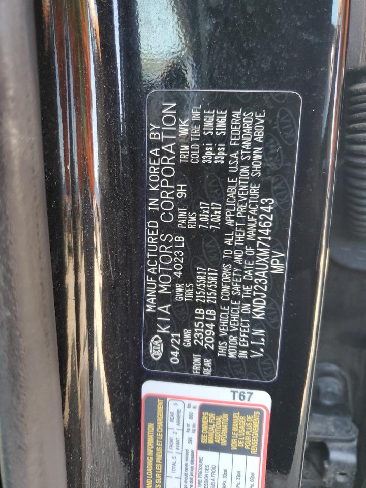 2021 Kia Soul Lx VIN: KNDJ23AUXM7146243 Lot: 64888515