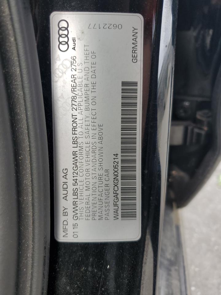2016 Audi A6 Premium Plus VIN: WAUFGAFCXGN005214 Lot: 62744725