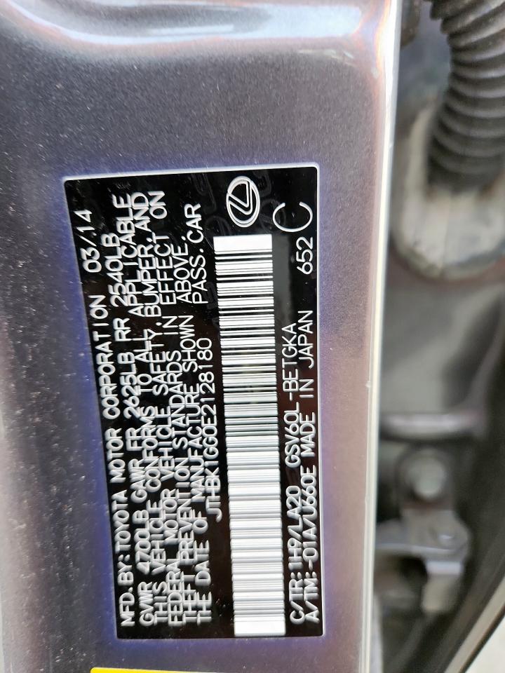 2014 Lexus Es 350 VIN: JTHBK1GG0E2128180 Lot: 62669735
