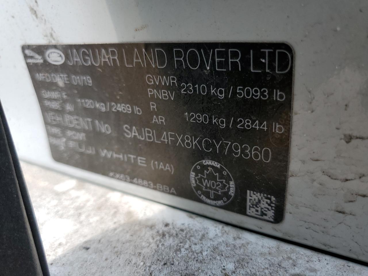 2019 Jaguar Xf R - Sport VIN: SAJBL4FX8KCY79360 Lot: 64315015