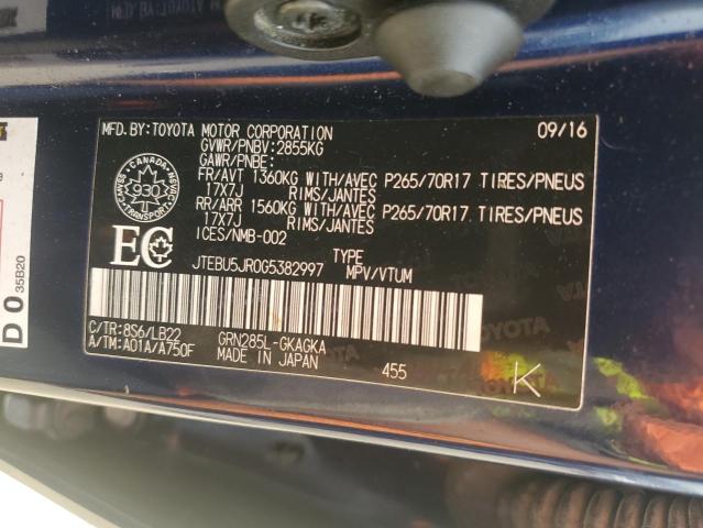 2016 TOYOTA 4RUNNER SR5/SR5 PREMIUM  