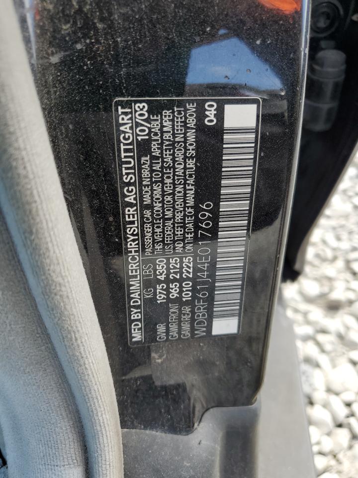 2004 Mercedes-Benz C 240 VIN: WDBRF61J44E017696 Lot: 64572995