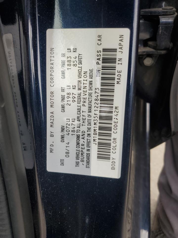 2015 Mazda 3 Grand Touring VIN: JM1BM1M35F1228473 Lot: 66998755