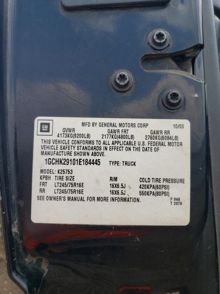 2001 Chevrolet Silverado K2500 Heavy Duty VIN: 1GCHK29101E184445 Lot: 64567475