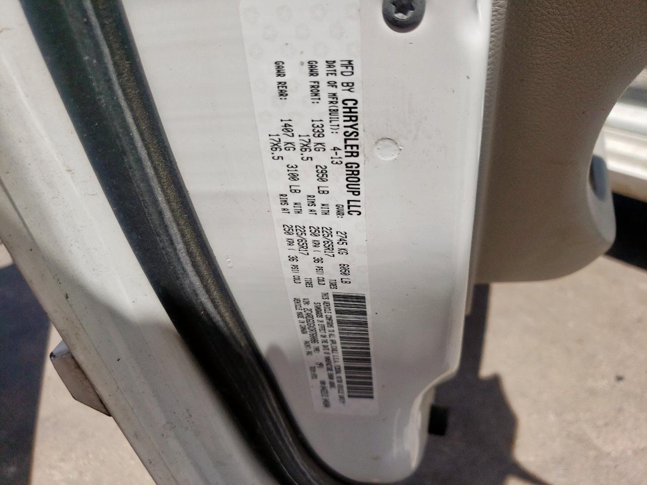 2013 Dodge Grand Caravan Crew VIN: 2C4RDGDGXDR760086 Lot: 64662005