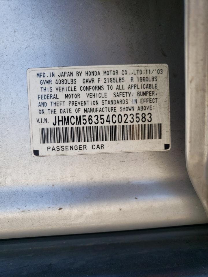 2004 Honda Accord Lx VIN: JHMCM56354C023583 Lot: 62957755