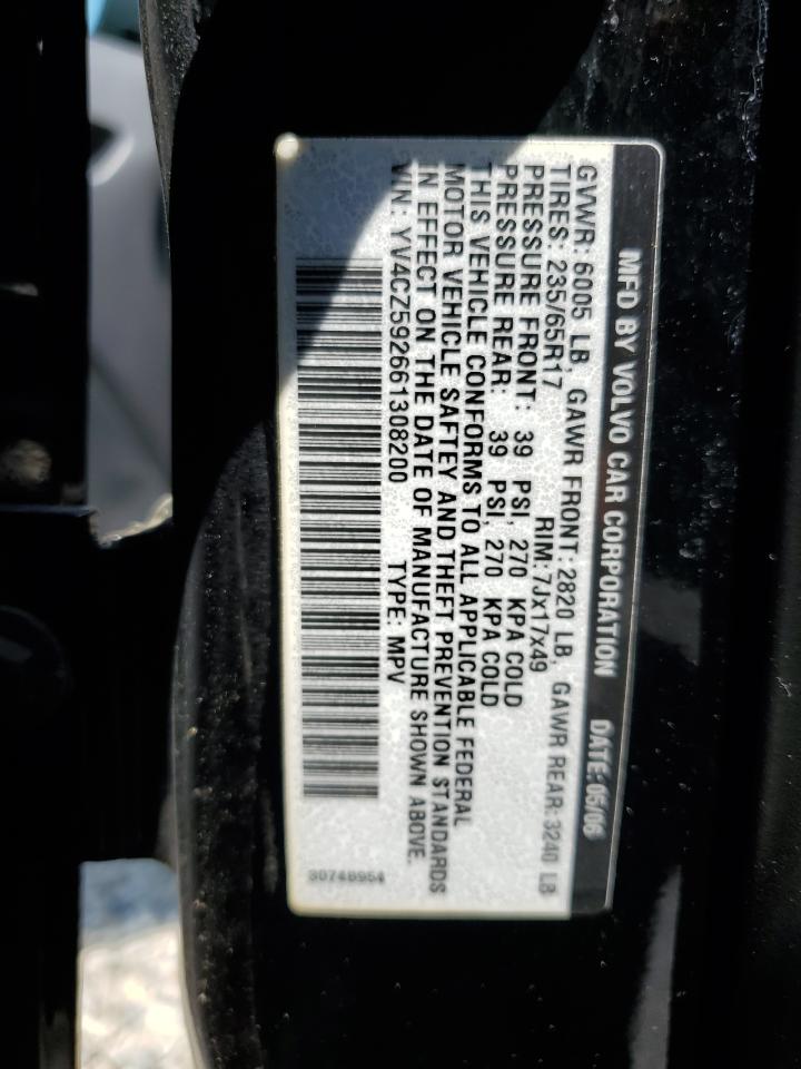 2006 Volvo Xc90 VIN: YV4CZ592661308200 Lot: 66583475