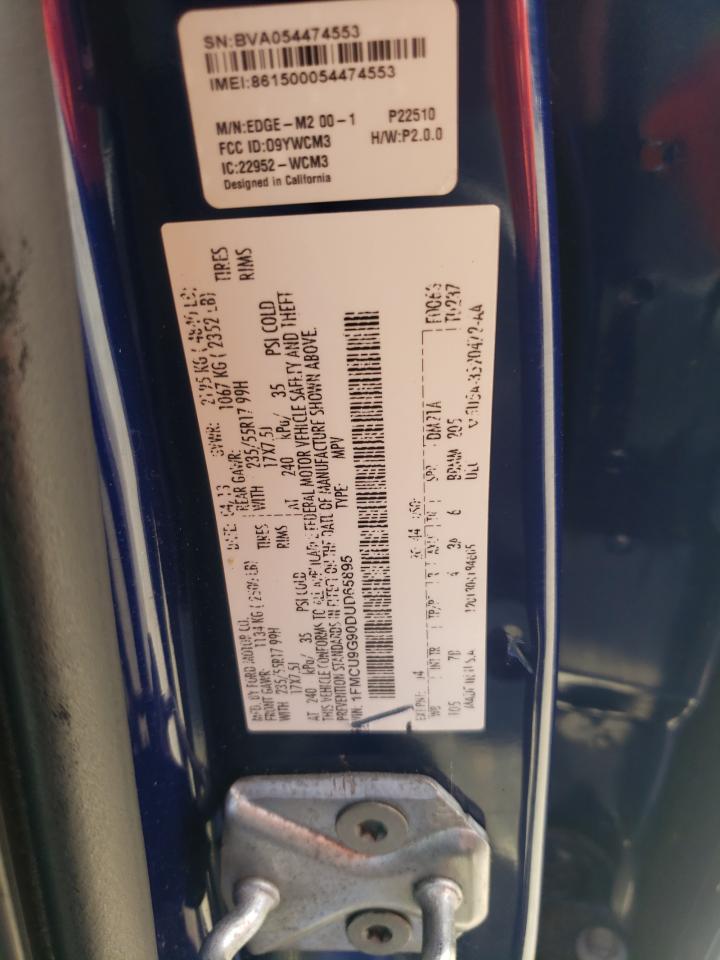 2013 Ford Escape Se VIN: 1FMCU9G90DUD65895 Lot: 65071085