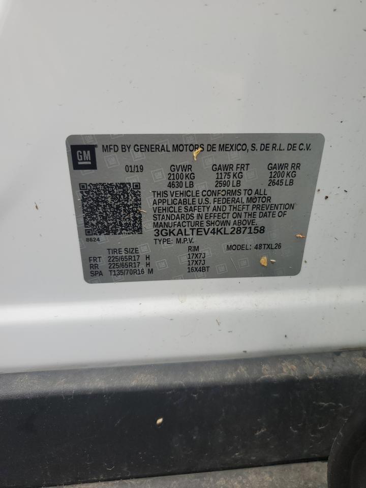 2019 GMC Terrain Sle VIN: 3GKALTEV4KL287158 Lot: 64646975