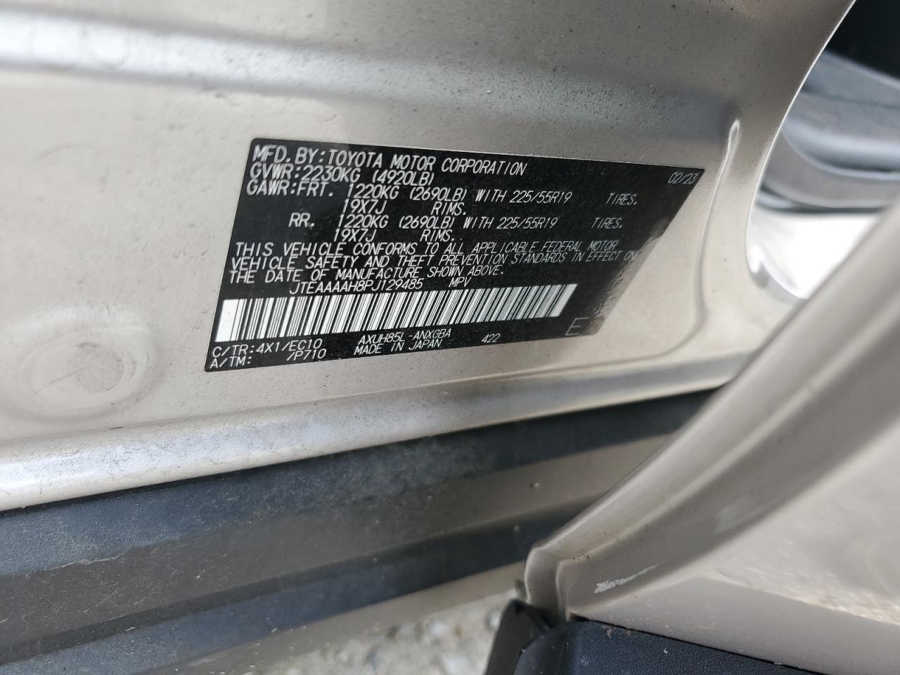2023 Toyota Venza Le VIN: JTEAAAAH8PJ129485 Lot: 63283925