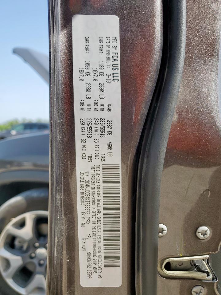 2019 Jeep Compass Limited VIN: 3C4NJDCB4KT733973 Lot: 63112755