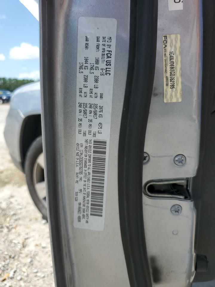 2016 Jeep Compass Latitude VIN: 1C4NJDEB2GD762785 Lot: 66370195